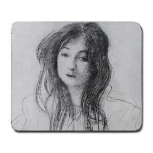  Girl with Long Hair By Gustav Klimt Mouse Pad Office 