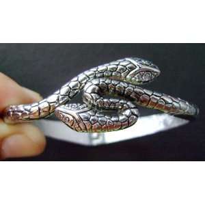  Alloy Metal Two Snake Head Bangle Bracelet Everything 