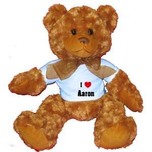   Love/Heart Aaron Plush Teddy Bear with BLUE T Shirt Toys & Games
