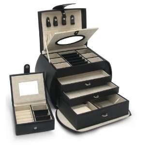   Jewelry Box with Takeaway Case, Black 
