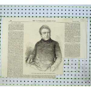   Portrait Mr Joseph Hume Man 1855 Mayall Antique Print