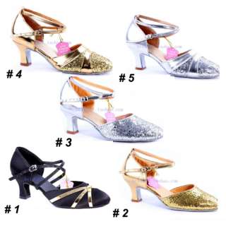   Ballroom Salsa Waltz Tango Latin Dance Shoes sequin 5 Styles  