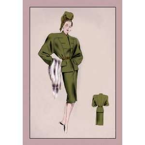  Dress Suit With Dolman Sleeve 24X36 Giclee Paper