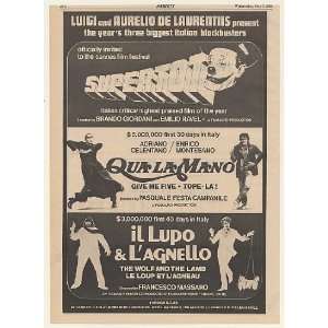 1980 Supertot Qua La Mano il Lupo & Lagnello Movie Print Ad (Movie 