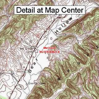  USGS Topographic Quadrangle Map   McCloud, Tennessee 
