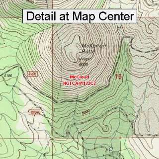  USGS Topographic Quadrangle Map   McCloud, California 