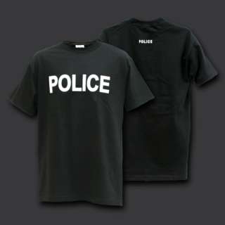 BLACK POLICE OFFICER T SHIRT T SHIRTS SHIRT   4 SIZES  