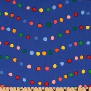 44 Wide Maisy Crayon Dots Blue Fabric By The Yard Arts 