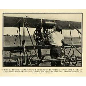  1911 Print McCurdy Machine Biplane Aircraft Aviation 