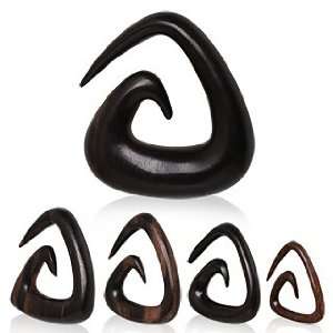 Sono Wood Triangle Shaped Spiral Taper / Ear Stretcher This unique 