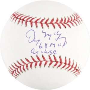  Denny McLain Autographed Baseball  Details 68 MVP, CY 