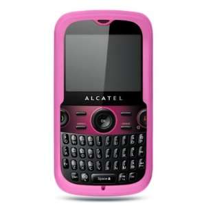  Alcatel OT800 Silicone Case   Hot Pink Cell Phones 