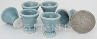 Dollhouse Miniature Ceramic 6 Pcs Ice Cream Bowl Cup  