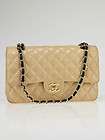 CHANEL XL Large Beige Cambon Quilted Lambskin Tote Bag  