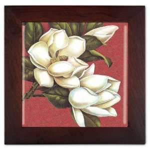 Magnolias Ceramic Trivet & Wall Decoration Kitchen 