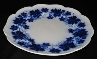   Flow Blue Dinner Plate, Grape Leaves Vinranka, made in Sweden  