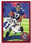 2011 Topps Brandon Jacobs Red Parallel #347, Serial #32/77   