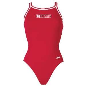  Dolfin Swimwear Guard Swimsuit With DBX Back GUARD RED 42 