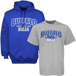 Buffalo Bulls Royal Blue Hoody Sweatshirt & T shirt Combo