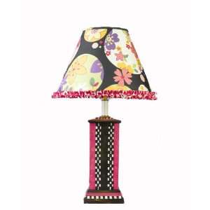  Pink and Black Square Column Lamp