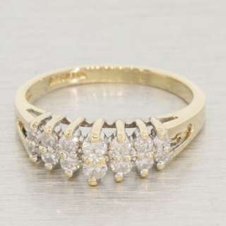 Breathtaking 14K Yellow Gold Diamond Vintage Anniversary Wedding Ring 