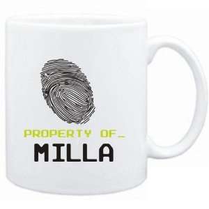  Mug White  Property of _ Milla   Fingerprint  Female 