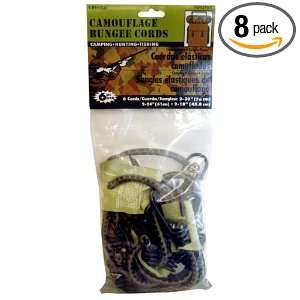   Camouflage Bungee Cords, Various Sizes, 8 Pack