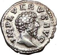 LUCIUS VERUS 161ADGenuine Ancient Silver Roman Coin Providentia 