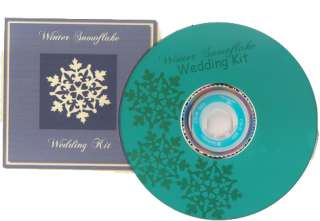 Delux Snow Flake Themed Wedding Invitation Kit on CD  