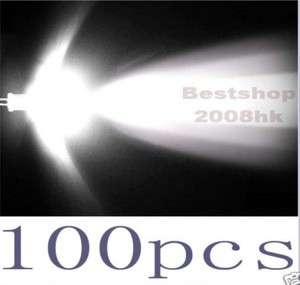 100 pcs 5mm Round white LED Super bright light 20000MCD  