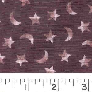  45 Wide MOON AND STARS   BRANDYWINE Fabric By The Yard 
