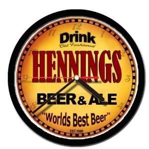  HENNINGS beer and ale cerveza wall clock 