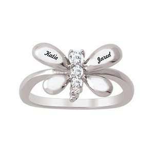  Diamond Butterfly Birthstone Ring Jewelry