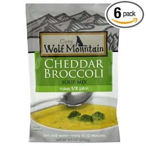 Grey Wolf Mountain Soup Cheddar Broccoli, 9.5 Ounce (Pack of 6 