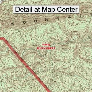  USGS Topographic Quadrangle Map   Ewing, Kentucky (Folded 