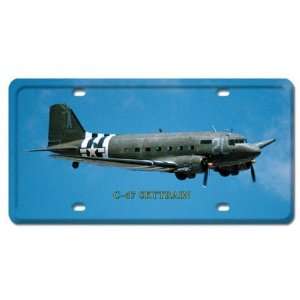  C 47 Skytrain Aviation License Plate   Victory Vintage 