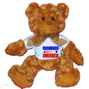    VOTE FOR CADE Plush Teddy Bear with BLUE T Shirt Toys & Games