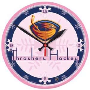  NHL Atlanta Thrashers Clock   Pink Style