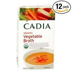 Cadia Organic Vegetable Broth, 32 Ounce Grocery & Gourmet Food
