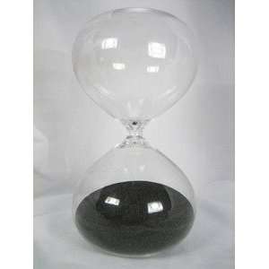    BLACK Sand Glass Hourglass 30 Minute Timer Modern