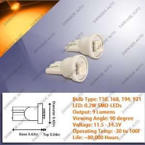  Bulbs (120 degree view / 0.2W)   Pair (T10, 168, 194, 921 Type, Amber
