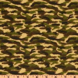  43 Wide Comfy Flannel Camo Green Fabric By The Yard 