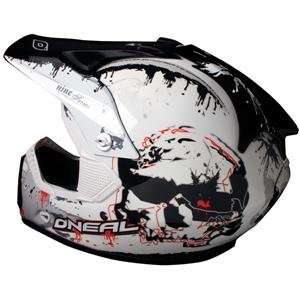  ONeal Racing 908 Skull Helmet   Small/Black/White 