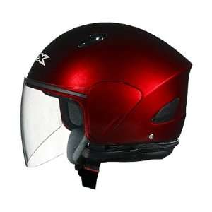    AFX FX 48 Open Face With Shield Helmet Large  Red Automotive