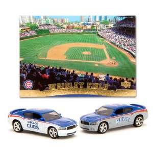  Chicago Cubs Home and Away Dodge Charger Cars with Stadium 