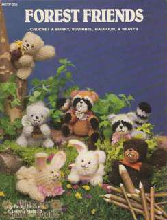 Forest Friends Crochet Patterns Bunny Squirrel Racoon +  