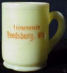 1900 era Custard mini mug match striker Reedsburg WI  