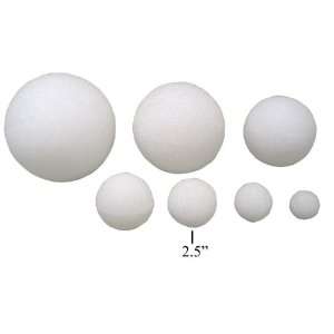  2.5 Styrofoam Arts & Crafts Balls (12 Pack) Arts, Crafts 