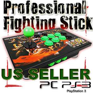 Fighting Stick Turbo Macro Arcade Joystick Street Fighter IV PC PS3 US 