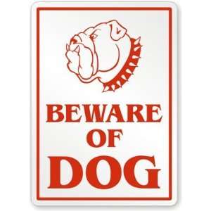  Guard Dog Beware Of Dog (with Graphic) Aluminum Sign, 10 